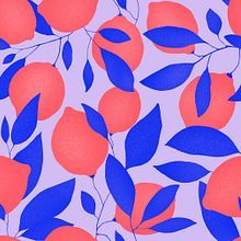 Lemon grove. Pattern Design project by Daniela Isceri - 02.12.2021