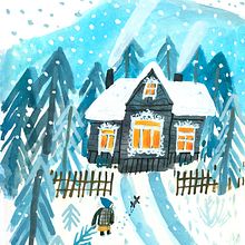Christmas time. Traditional illustration project by Ema Malyauka - 11.08.2021