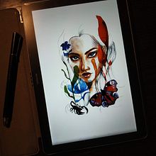 Il mio progetto del corso: Ritratto illustrato ad acquerello (analogico + digitale). Traditional illustration, Fine Arts, Painting, Collage, Sketching, Creativit, Pencil Drawing, Drawing, Digital Illustration, Watercolor Painting, Portrait Drawing, Realistic Drawing, Artistic Drawing, Digital Drawing, Digital Painting, Floral, and Plant Design project by Stefania Ciucani - 11.01.2021
