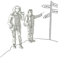 In montagna . Un proyecto de Ilustración tradicional, Bellas Artes, Bocetado, Dibujo a lápiz, Dibujo, Dibujo artístico y Dibujo anatómico de Marta V - 08.11.2021