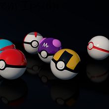 Pokeballs. 3D, and 3D Modeling project by José Javier Ramírez Tornero - 11.05.2018