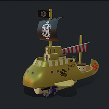 Submarino Piratas corazón One Piece Ein Projekt aus dem Bereich 3D und 3-D-Modellierung von José Javier Ramírez Tornero - 07.10.2019