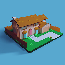 Casa The Simpsons. Un proyecto de 3D y Modelado 3D de José Javier Ramírez Tornero - 11.07.2021