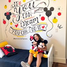 Parede Disney. Lettering project by Karol Stefanini - 11.09.2021