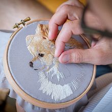 Duke - The Pomeranian. Embroider project by Santo Cielo - 06.11.2021