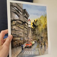 Mi Proyecto del curso: Paisajes urbanos en acuarela. Un proyecto de Pintura a la acuarela, Bellas Artes e Ilustración arquitectónica de Alessandro GR - 10.11.2021