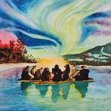 Aurora. Un proyecto de Ilustración tradicional, Bellas Artes, Pintura y Pintura a la acuarela de Albert Martínez - 10.11.2021