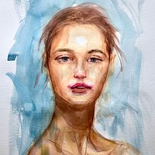 My project in Watercolor Portraits: Capture a Model's Personality course. Projekt z dziedziny  Sztuki piękne,  Malarstwo, Malowanie akwarelą i Portret użytkownika Enrico Brunetta - 10.11.2021