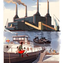 Offshore. Radio play illustration for the Radio Times. Un proyecto de Ilustración tradicional de Alex Green - 09.11.2021