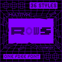 MultiType Rows (ONE FREE FONT). Un proyecto de Tipografía y Diseño tipográfico de Damián Guerrero Cortés - 11.11.2021