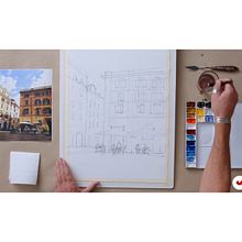 Il mio progetto del corso: Tecniche moderne di acquerello paesaggistico. Projekt z dziedziny  Malarstwo, Malowanie akwarelą, Trad, c, jna ilustracja, Architektura krajobrazu, Sztuka miejska, Kreat, wność,  R, sunek art, st, czn, Sketchbook i Malowanie gwaszami użytkownika Roberto Zangarelli - 11.11.2021