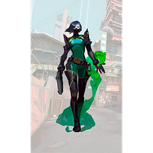 Viper from Valorant. Video Games, Game Design, Artistic Drawing, Digital Illustration, Drawing, Character Design, and Game Design project by Blancy - 03.20.2021
