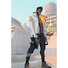 Phoenix from Valorant. Design, Digital Illustration, Digital Drawing, Character Design, Video Games, and Drawing project by Blancy - 05.03.2021