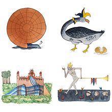Propuesta: El Juego de la Oca. Un progetto di Illustrazione tradizionale, Progettazione di giochi, Pittura ad acquerello, Illustrazione con inchiostro, Design editoriale, Design di giocattoli e Creatività di Aron Schultz - 17.02.2021