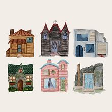 Casas encantadas. Un progetto di Illustrazione tradizionale, Pittura ad acquerello e Disegno di Aron Schultz - 17.10.2021