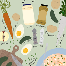 My project in Illustrated Recipes: Making Delicious Art course. Traditional illustration, Infographics, Vector Illustration, Drawing, Digital Illustration, Artistic Drawing, Digital Painting, Sketchbook, Ink Illustration, and Naturalistic Illustration project by Weronika Szostak - 11.12.2021