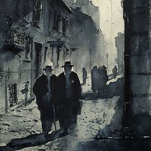 Two Gentlemen, Polish Streets Ein Projekt aus dem Bereich Aquarellmalerei, Skizzenentwurf und Sketchbook von Reha Sakar - 13.11.2021