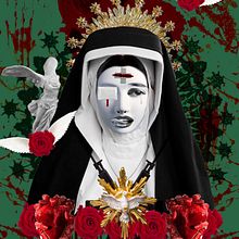 Monja. Fine Arts, Traditional illustration, and Collage project by Marlene Maauad - 11.13.2021