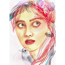 My project in Illustrated Portrait in Watercolor course . Ilustrasi tradisional, Seni Rupa, Lukisan, Menggambar, Lukisan Cat Air, Menggambar Potret, Dan Menggambar Artistik proyek oleh katun1 - 11.13.2021