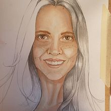 Meu projeto do curso: Retrato ilustrado em aquarela. Un progetto di Illustrazione tradizionale, Belle arti, Pittura, Disegno, Pittura ad acquerello, Disegno di ritratti e Disegno artistico di Cintia Krenzinger - 09.11.2021