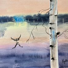 Mon projet du cours : Paysages atmosphériques à l'aquarelle. Fine Arts, Painting, and Watercolor Painting project by Francine Calestagne - 11.13.2021