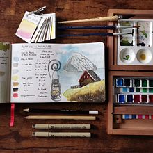 Mon projet du cours : Carnet de voyage à l’aquarelle. Traditional illustration, Watercolor Painting, Architectural Illustration, and Sketchbook project by Manon Freddo - 11.13.2021