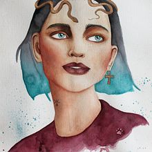 Acuarela. Traditional illustration, Fine Arts, Painting, Drawing, Watercolor Painting, Portrait Drawing, and Artistic Drawing project by Raquel Antolín - 11.14.2021