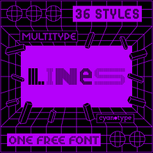 MultiType Lines (ONE FREE FONT). Un proyecto de Diseño tipográfico y Tipografía de Damián Guerrero Cortés - 15.11.2021