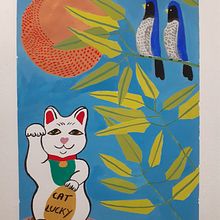 Mon projet du cours : Initiation à la gouache : voyage coloré au Japon. Projekt z dziedziny Trad, c, jna ilustracja,  Sztuki piękne,  Malarstwo,  R, sunek art, st, czn i Malowanie gwaszami użytkownika Caroline Storez - 15.11.2021