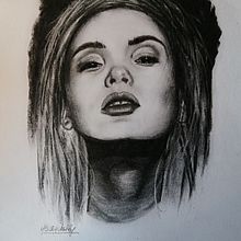 Mi Proyecto del curso: Retrato artístico al carboncillo: creando atmósferas. Traditional illustration, Fine Arts, Drawing, Portrait Drawing, Realistic Drawing, Artistic Drawing, and Pencil Drawing project by María Cristina Viñas Paz - 11.15.2021