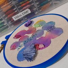 Mi Proyecto del curso: Técnicas básicas de bordado y acuarela. Un proyecto de Pintura, Pintura a la acuarela y Bordado de Maria Fernanda Diaz Villegas - 16.11.2021