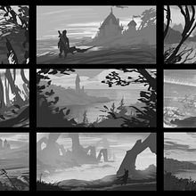 Personal project in Painting in Photoshop: Following Gabriel's class. Projekt z dziedziny Trad, c, jna ilustracja, Ilustracja c, frowa, Concept art, Malarstwo c i frowe użytkownika Maël Martin - 16.11.2021