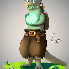 O Furão explorador. Traditional illustration, and Design project by Victor Geovanne - 12.04.2020