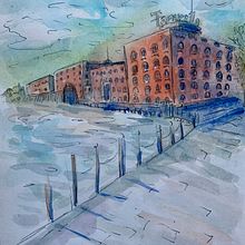 My project in Architectural Sketching with Watercolor and Ink course. Esboçado, Desenho, Pintura em aquarela, Ilustração arquitetônica, Sketchbook e Ilustração com tinta projeto de Nelli Hissant - 17.11.2021