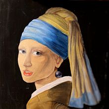 Riproduzione de "La ragazza col turbante", Jan Vermeer (1665-1666). Un progetto di Illustrazione tradizionale di Giulia Francioso - 17.11.2021