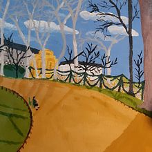 Meu projeto do curso: Fonte do Jardim de Luxemburgo em Paris . Ilustrație tradițională, Pictura, Pictură acrilică și Caiet de schițe de Nívia Cecília Kruta de Araújo - 11.19.2021