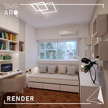 Dormitorio SH. Interior Architecture project by Sabrina Romero - 10.31.2021