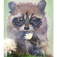 Study of a racoon - Loose with a limited palette. Un proyecto de Ilustración tradicional, Dibujo artístico y Pintura a la acuarela de Michela Gissi - 18.11.2021
