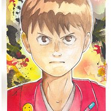 Mugshot Heros Kaneda. Projekt z dziedziny Tradycyjna ilustracja, Malowanie akwarelą i Manga użytkownika le_sousmarin - 18.11.2021