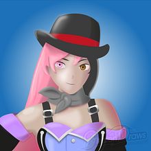 RWBY neopolitan (vector). Un proyecto de Ilustración tradicional, Diseño gráfico e Ilustración vectorial de Joaquin B - 18.11.2021