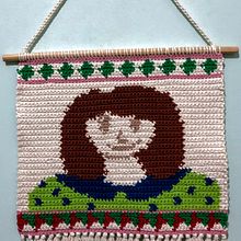 Meu projeto do curso: Tapestry: técnica de crochê para desenhar com linha. Een project van Ontwerp van accessoires, Patroonontwerp, Textiel, DIY y Haken van Vera Rodrigues - 18.11.2021