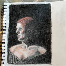 Mon projet du cours : Portrait créatif en clair-obscur au crayon. Traditional illustration, Pencil Drawing, Portrait Drawing, and Artistic Drawing project by Francine Calestagne - 11.19.2021