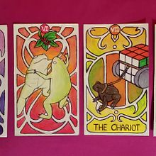 Froggy Cartas del Tarot. Design, Graphic Design, Painting, and Product Photograph project by Zaira Melero - 11.19.2021