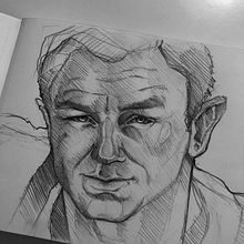 My project in Portrait Sketchbooking: Explore the Human Face course James Bond Ein Projekt aus dem Bereich Skizzenentwurf, Zeichnung, Porträtzeichnung, Artistische Zeichnung, Sketchbook und Traditionelle Illustration von Neli Dobiášová - 19.11.2021