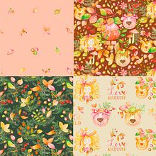 My project in Illustrated Pattern Design course. Un progetto di Design, Illustrazione tradizionale, Pattern design e Stampa di Sarah Adams - 18.11.2021