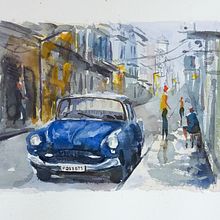 Mein Kursprojekt: Stadtlandschaften in Aquarell. Un projet de Beaux Arts, Aquarelle et Illustration architecturale de Christoph Speck - 20.11.2021