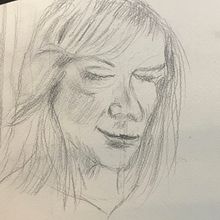 Il mio progetto del corso: Ritratto su blocco da disegno: esplora il volto umano. Sketching, Drawing, Portrait Drawing, Artistic Drawing, and Sketchbook project by Ruth Chotiner - 11.21.2021
