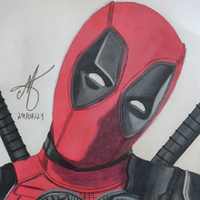 Deadpool. Traditional illustration, Drawing, Pencil Drawing, Portrait Drawing, and Realistic Drawing project by murillo rocha coitinho - 07.29.2021