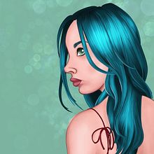 Mon projet du cours : Portrait de personnages féminins avec Procreate. Un projet de Illustration traditionnelle, Illustration numérique , et Dessin numérique de Dominique Breuer - 21.11.2021