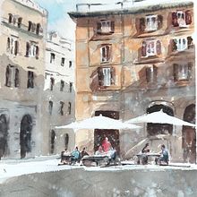 Il mio progetto del corso: Tecniche moderne di acquerello paesaggistico . % Cristina tarafından hazırlanan Tablo, Sulubo, Ve a Resim projesi - 11.21.2021